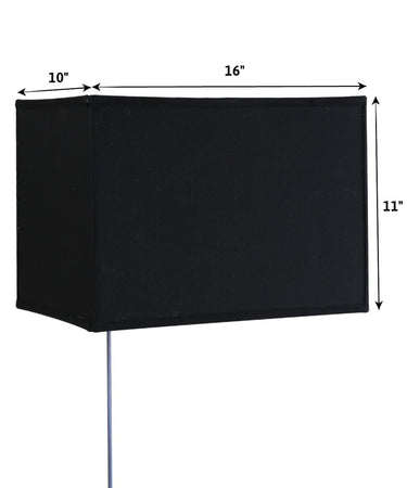 Floating Shade Plug-In Wall Light Black